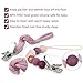 Pacifier Clip for Boys and Girls KAPIHOUSE Silicone Teething Beads BPA Free Baby Binky Holder - Soft Braided Pacifier Holder (2 Pack Dark Pink)