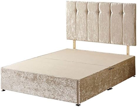 Somnior Beds Divan, velvet, Cream, Double