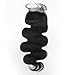 Forawme Body Wave HD Closure Human Hair 16 Inch 1B 4X4 Pre Plucked Invisible Transparent Lace Closure Pieces With Natural Hairline Brazilian Virgin Hair