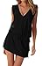 Rebecca Lujan Women Deep V Neck Open-back Beach Cover Up Beach Skirt