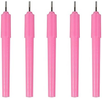 IMISNO Quilled Creations Slotted Tool Handmade Craft DIY Roll Quilling Pen - Pink ( Pack of 5 )