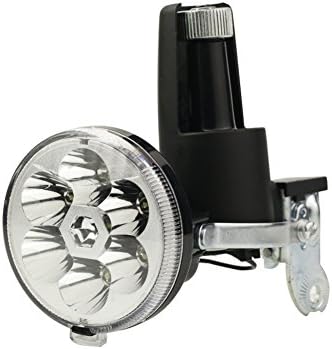 ZHJH 2.4W 6Led Bicycle lamp Mill DC Generator Bicycle Dynamo Generator Friction lamp (Black)
