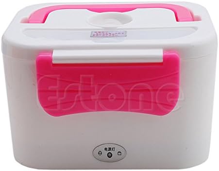 Red 220V Portable Heating Lunch Box Electric Heating Lunch Bento Box Food Warmer US Plug