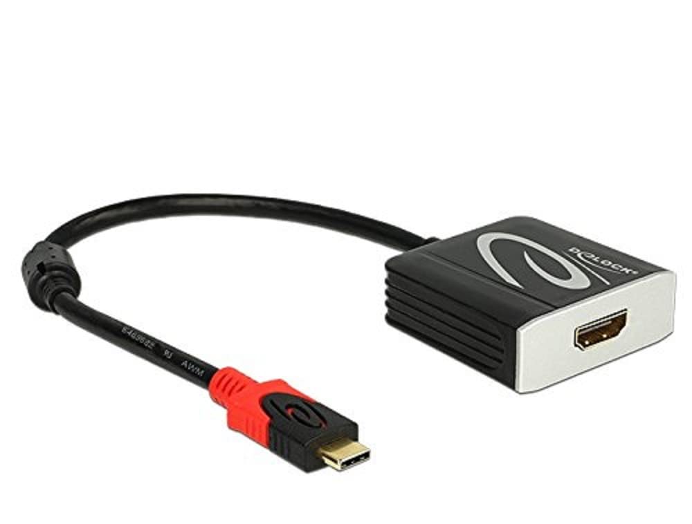 DeLOCK 62730 Adaptor Cable USB Type-C Male to HDMI 4 K/60 Hz Female Black DP Alt Mode