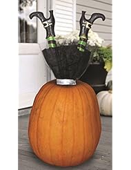 Toy: Halloween Witch Yard Stake Pick Pumpkin Decoration 10" - darice