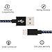 Suanna iPhone Cable 3Pack 10FT Nylon Braided Certified Lightning to USB iPhone Charger Cord for iPhone 8 7 Plus 6S 6 SE 5S 5C 5, iPad 2 3 4 Mini Air Pro, iPod Nano 7 (Black Blue)