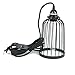 Rustic State Industrial Vintage Bird Cage Design Metal Wire Light Cage Guard for DIY Lighting Fixtures Black