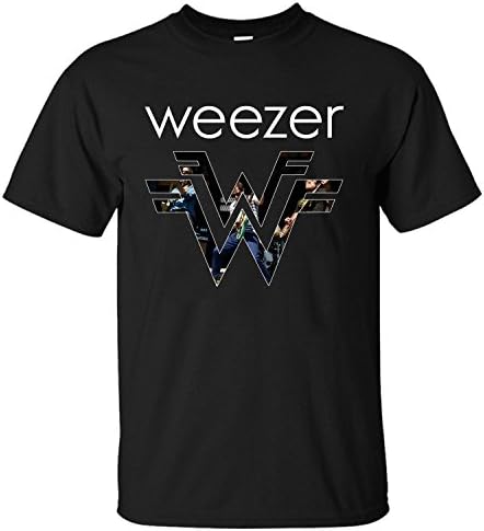 MVYE Men's Weezer Band Logo T Shirt Cotton black S