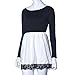 GONKOMA Women Casual Long Sleeve Slim A-Line Dresses Evening Party Short Dress (S, Black)
