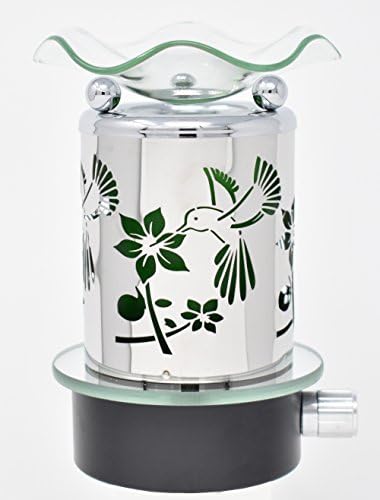 Aroma Lights - Natural Aromatherapy Essential Fragrance Oil Warmer, Burner, Diffuser, Electric Plug-in Night Lamp with Dimmer in Gift Box (HummingBird-Green)