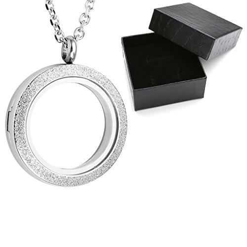 Zysta Stainless Steel Silver, Gold, Black, Rainbow Matte Round Living Memory Floating Charm 25MM 30MM Locket P