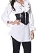 Underwraps Women's Pirate Laced Front Blouse, White, X-Large