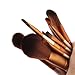 Vander Professional Makeup Brush Set Cosmetics Foundation Blending Blush Eyeliner Face Powder Brush Kabuki Makeup Brushes (12pcs Golden)
