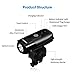 Bicycle Lights | LED Bicycle Headlight USB Rechargeable Cree T6(2000mAh/1200 Lumen), Super Bright Waterproof light for bike / Flashlight for Mountain & Kids & Street Bicycle