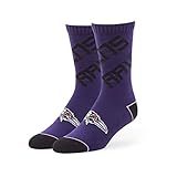 NFL Baltimore Ravens '47 Helix Sport Team Color Crew Socks, Purple, Large (Men's 9-13 / Women's 10-12), 1-Pack