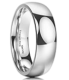 King Will BASIC 7MM Titanium Ring Domed Polished Comfort Fit Wedding Band For Men 7