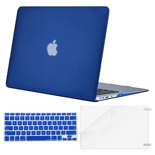 Mosiso Plastic Hard Case with Keyboard Cover with Screen Protector for MacBook Air 11 Inch (Models: A1370 and A1465), Royal Blue
