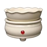 Original Candle Warmer - Electric 2-in-1 Fragrance Air Freshener - 2 Piece Ceramic Melt Tart Wax Cube Melter - Eliminate Odors - Beige