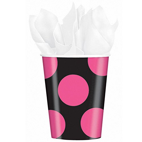 Another Year of Fabulous Adult Birthday Party Paper Cups , Pack of 8, Pink/Black , 9 Ounces,
