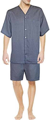 Armani International Dante Short Linen Pajama X-L Cloudburst