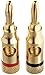 Amazon Basics 24k Gold Connector Banana Plugs, 24 Pack (12 Red, 12 Black)