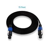 Speakon-to-Speakon-Audio-Cord-15-ft-12-Gauge-Male-Speakon-Connector-to-Male-Speakon-Connection-Black-Heavy-Duty-Professional-Speaker-Cable-Wire-Delivers-Sound-Pyle-Pro-PPSS15