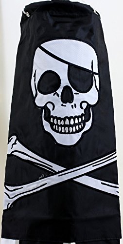Ramson Imports of America 60" Embroidered Jolly Roger Pirate Flag 100% Polyester Wind Sock W/Grommets