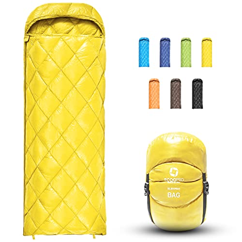ECOOPRO Down Sleeping Bag, 32 Degree F 800 Fill Power Cold Weather