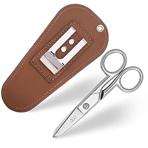 Multi Purpose Electrician Scissors With Leather Carrying Pouch Heavy