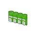 Storacell SLCR123MS by Powerpax SlimLine CR123 Battery Caddy, Glow-in-the-Dark Moonshine, Holds 4 Batteries
