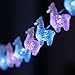 Impress Life 3D Alpacas Llama Fairy Indoor String Lights Decorations,10 Foot 30 LEDs Blue Pink Animal Lighting Decor, USB Plug-in and Battery Powered with Remote for Bedroom Wedding Party
