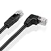 TNP Cat6 Ethernet Cable (Right Angle Up, 3 FT) RJ45 90 Degree Network Connector 500 MHz 10 Gigabit Gold Plated Patch Plug Wire LAN Cord for PS4 Fire-Stick Xbox One Smart TV Gaming & Computer