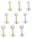 Jstyle 9 Pcs 16G 316L Stainless Steel Nose Piercing Labret Monroe Helix Tragus Cartilage Ear Piercings Studs Lip Rings 2-4mm CZ 8mm Bar Length