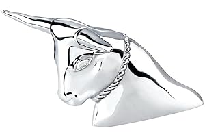 C2W Chrome Long Horn Bull Hood Ornament