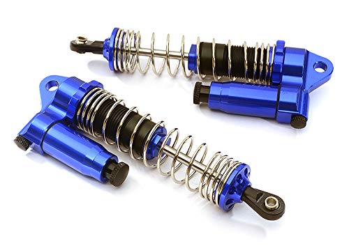 Integy RC Model Hop-ups C28479BLUE GTX2 Rear 100mm Piggyback Shocks for Traxxas 1/10 Stampede, Rustler & Slash