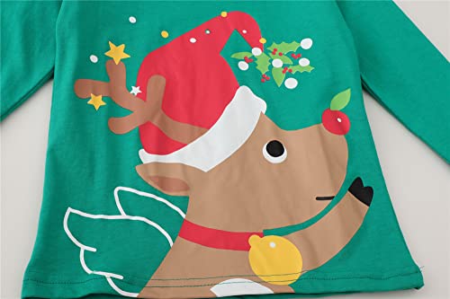 Baby Boys Christmas Pajamas for Boys Childs Nightwear Reindeer Sleepwear Long Sleeve Pjs Set Pyjamas UK Size 1-2 Years 2T