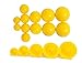 YESIMET Silicone Vacuum Cupping Therapy Set,w/12 Different Massage Cups,Professionally Chinese Massage Cups for Cupping Therapy,Cellulite Reduction and Back Pain Relief Physical Travel Set (Yellow)