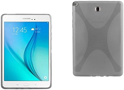 MAKEIT Tab A 9.7 Case,X Design Slim TPU Gel Rubber Soft Skin Case Cover for Sasmung Galaxy Tab A 9.7 T550 + Stylus Pen (Gray)