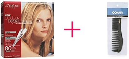 L'Oreal Paris Couleur Experte Express Two-In-One Multi-Tonal Color System (2pc AND Conair Brush Styling Essentials Wide-Tooth Lift Comb, Great for Thick Hair - BUNDLE)