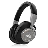 Active Noise Cancelling Bluetooth Headphones, iDeaUSA Wireless Headphones with Microphones Over Ear Headphones with Airplane Adapter Hifi Stereo Sound 16 Hours Playback - Black/Grey