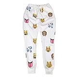 Emoji White 3D Sweatpants Joggers Small White