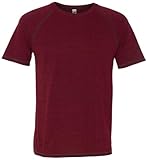 Yoga Clothing For You Men's Red Heather Tri-blend Tee Shirt