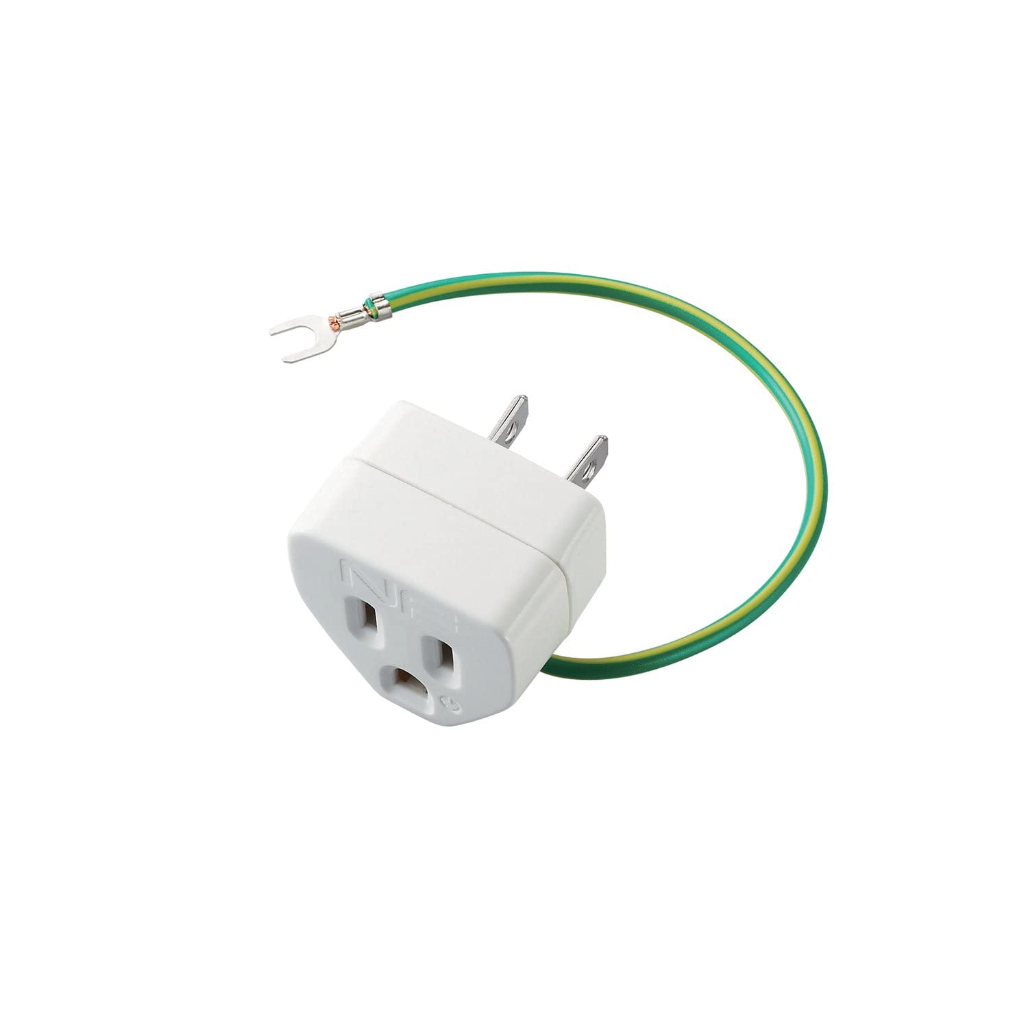 エレコム OA雷アダプタ テレビ用 3ピン→2ピン 雷サージ・ノイズ対策機能付の商品画像