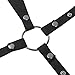 YiZYiF Men's Sexy One Piece Cockring Jumpsuit Underwear with Mention Ring Bracelet Ball Lifter Black