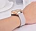 V-MORO Leather Band Compatible with Galaxy Watch 42mm Bands Women 20mm Soft Strap with Stainless Steel Rose Gold Buckle Bracelet for Samsung Galaxy Watch 42mm R810/Gear Sport R600 Smartwatch Gray Pink