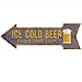 Ochoice Bar Signs Retro Ice Cold Beer Signs for Wall Decoration
