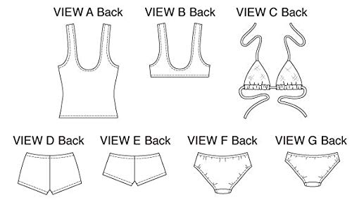 4 K3239+Swimsuits+Sewing+Pattern+XS+S+M+L+XL