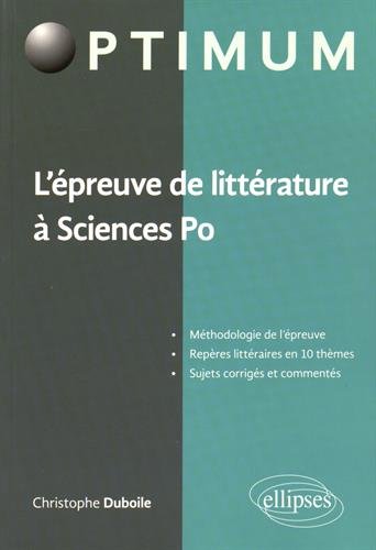 L' épreuve de littérature à Sciences po