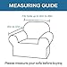1 Piece Couch Cover Stretch Stylish Furniture Cover/Protector Featuring Jacquard Textured Twill Fabric, High Spandex Lycra Slipcover Machine Washable/Skid Resistance (Armchair 32