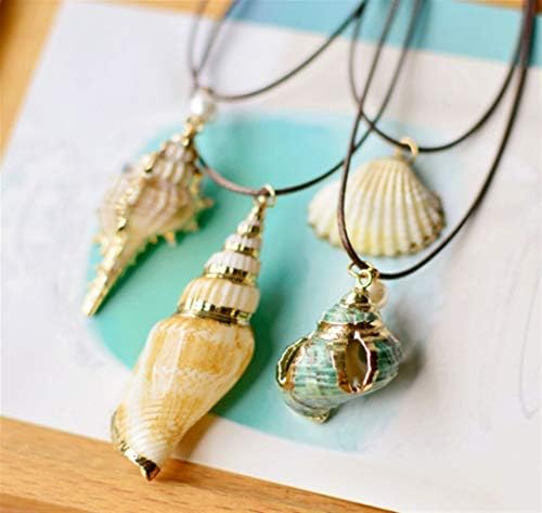 YChoice of Lovely Cosmetics Toy 1Pc Gold-Plated Ocean Wind Style Conch Seashell Necklace